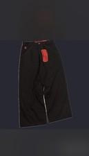JNCO Wide-Leg Black Denim Jeans Men  s Logo Accents Pockets 90s Theme