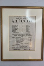Alter Theaterzettel &bdquo;Der Freisch&uuml;tz&ldquo; &ndash; K&ouml;nigliches Hoftheater &ndash; 13.09.1860 &ndash; ger