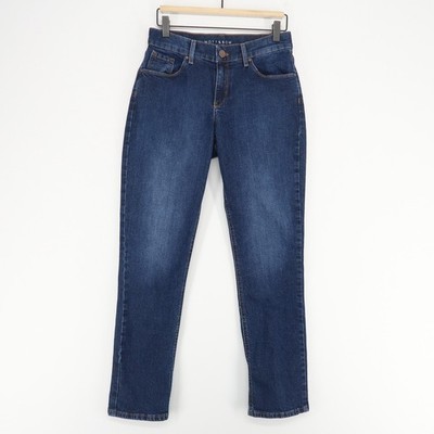 Mott & Bow Boyfriend Jeans Womens W27 L30 Blue Dark Wash Ridge Stretch Denim