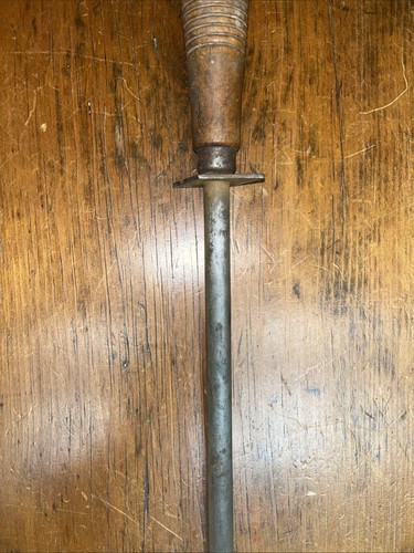 Vintage Wood Handle Tru Edge Knife Sharpening Steel Made in USA Ontario - Afbeelding 7 van 12