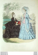 1873 Fashion Illustrated Engraving # 27 (Old Fashion Plate)