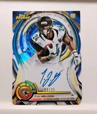 T.J. Yeldon Finest Atomic Rookie On Card Auto #/25 Die-Cut - 2015 Topps Finest