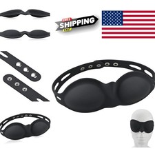 SM Silicone Eye Mask Blackout Blindfold for Couples Role Play and BDSM Fun