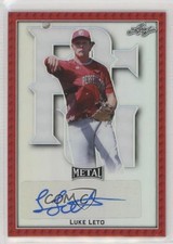2020 Leaf Perfect Game All-American Classic Metal Red 4/5 Luke Leto Auto 0z8y
