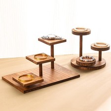 Wood Cake Stand Tiered Stand Step Ladder Planters Flower Stand Multipurpose
