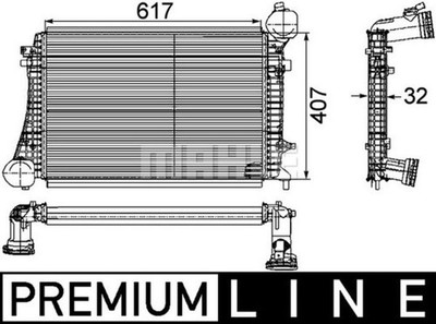 Mahle Premium Line Charge air cooler OEM Quality [CI166000P] US