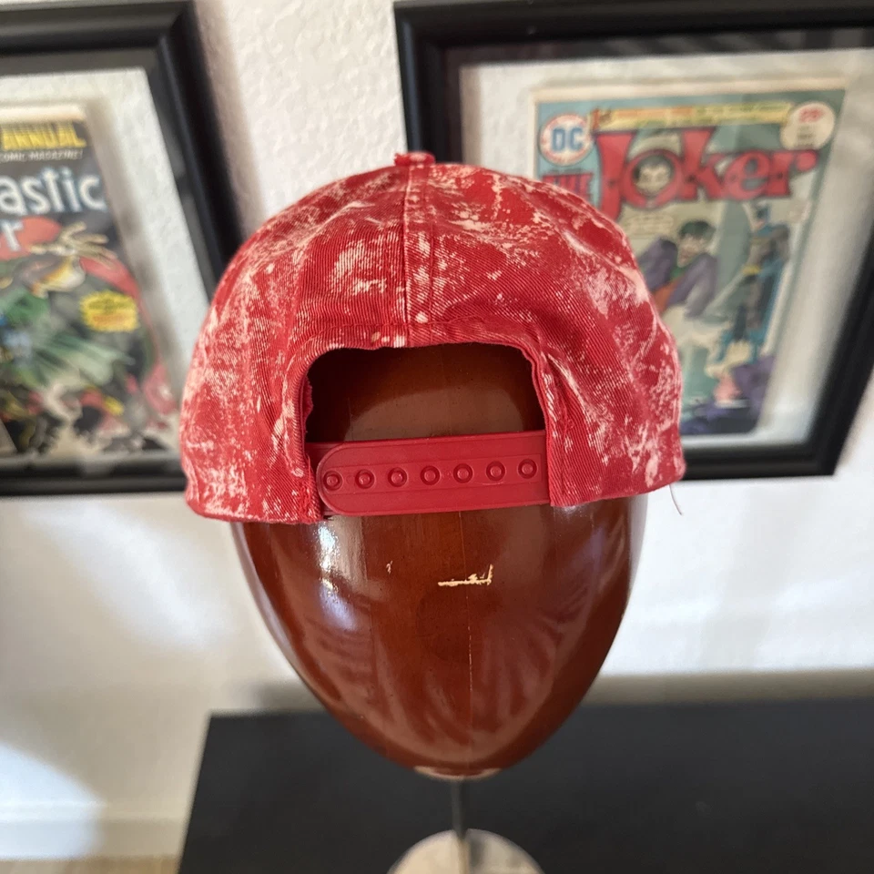 Vintage 70s / 80s Oklahoma sooners corduroy  print script SnapBack Maroon Hat - Image 2 of 4