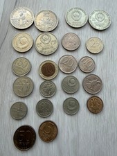 22 CCCP USSR Russia Coin Lot Rare Rouble Kopeck 1985 1986 1987 1989 1991 1992