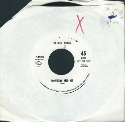 45 60's Beat-Garage BLUE THINGS - Somebody Help Me (SPENCER DAVIS GROUP) vg(+)