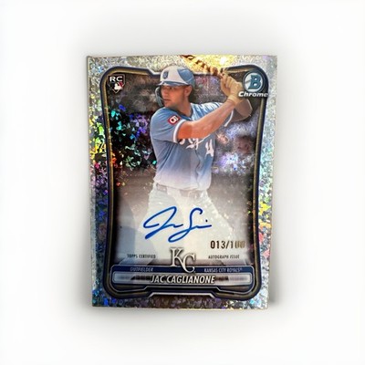 JAC CAGLIANONE 2026 BOWMAN CHROME RC AUTO MINI-DIAMOND REFRACTOR /100 — 13/100