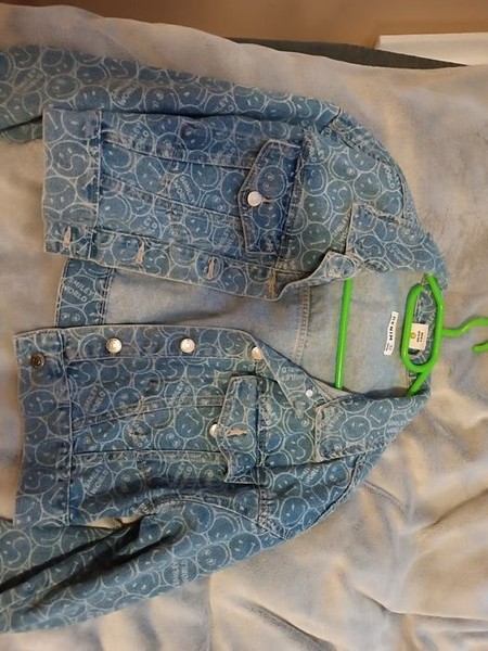 Women Denim Jacket Navy Cotton 38