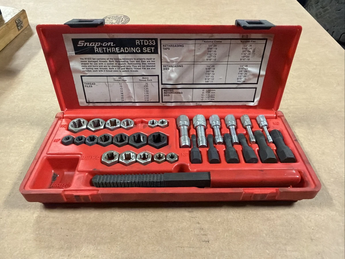 the red thread 3点セット Snap-on RTD33 Fractional and Metric Rethreading Set Thread Chasers