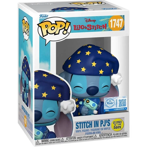 Stitch in PJs GLOW-in-the-Dark Funko POP! GITD Disney Lilo #1747 *PRE-ORDER*