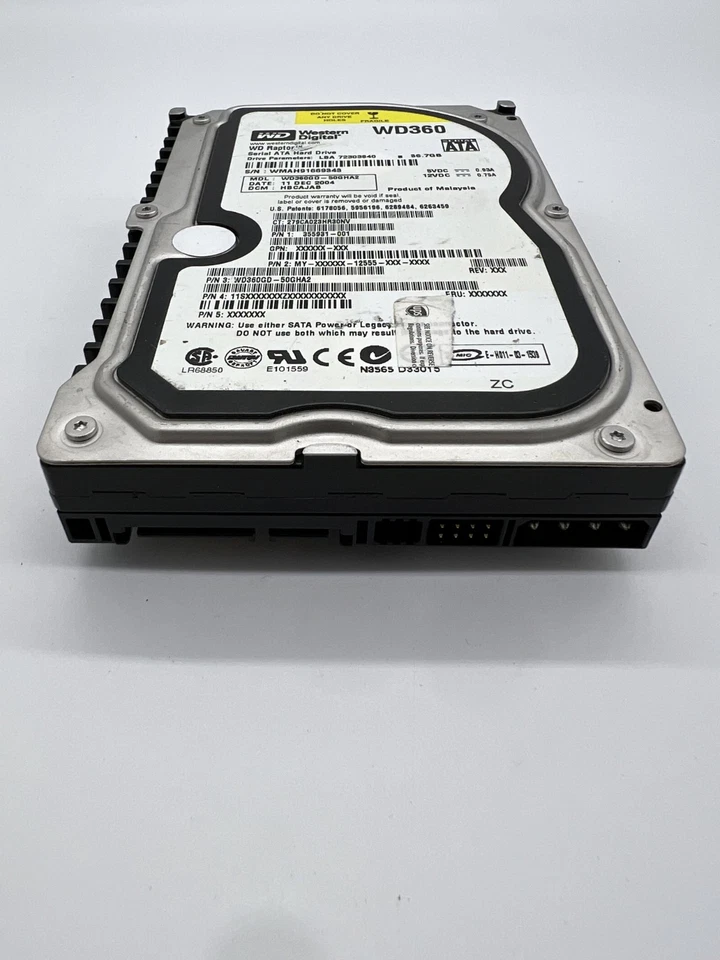 Western Digital WD360GD 36.7GB 10K RPM SATA – WD Raptor – Vintage Server HDD - Image 2 of 4