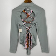Intimately Free People Mercury Straps In The Back Bodysuit Women's XL Gray New