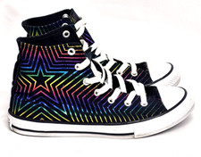 CONVERSE Chuck Taylor All Star Hi Kids Metallic Sneakers All Of The Stars Sz. 4
