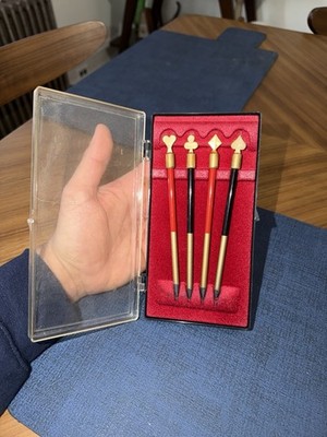 Vintage Stylecraft Set of 4 Bridge Graphite Score Pencils w/ Original Case NOS