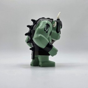 LEGO Troll Sand Green w Black Armor Minifigure (cas424) Castle Fantasy Era 7097