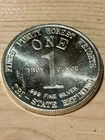 1976 Tri State Refining 1 oz Silver Round 999 FINEST PURITY HONEST WEIGHTS