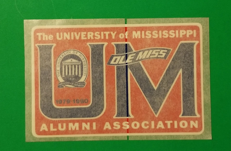 UNIVERSITY OF MISSISSIPPI OLE MISS REBELS FOOTBALL VTG 1970S DECAL STICKER RARE - Image 4 of 4