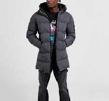 Supply & Demand Konil Giacca Imbottita Longline Grigio Taglia S 