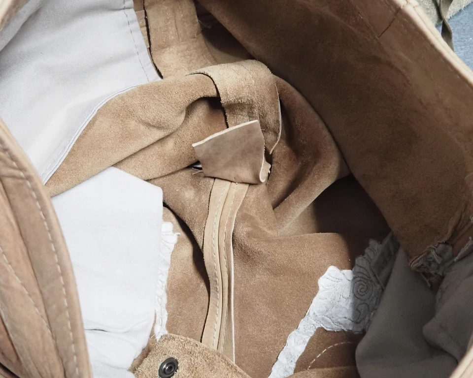 Trachten Lederhose Größe 48 Herren Büffel Nubukleder lang T031 - Bild 4 von 4