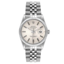 Rolex Datejust 16030 / Silver Dial / Jubilee Bracelet / Engine Turned Bezel