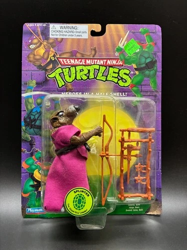 TMNT Foot Splinter vintage Turtles figure MOC 1995 Purple Card