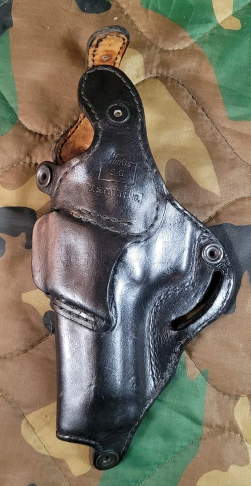 Funda de cuero Desantis 86 BERRETA 92 96 broches de presión rotos para mano derecha Foto 2 de 4