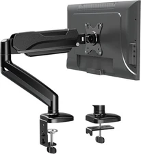 MOUNTUP Single Monitor Desk Mount, Adjustable Gas Spring Arm Black 