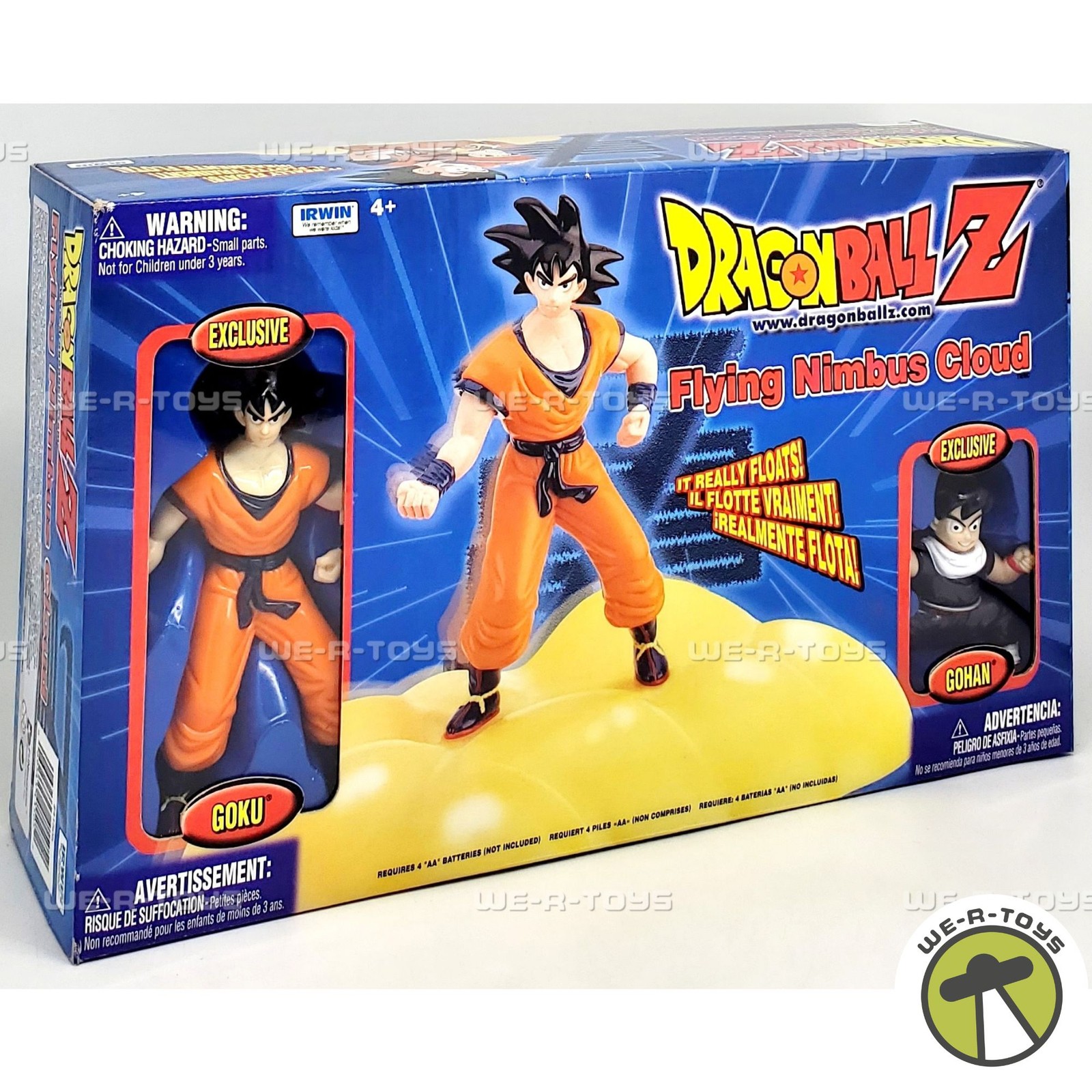 Dragon Ball Z Flying Nimbus Cloud with Goku and Gohan Figures 2000 Irwin 41505