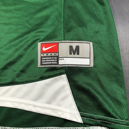 Nike Youth Girls M Shiny Green White Soccer Jersey Shirt V Neck Fit Dry NWT - Picture 2 of 4