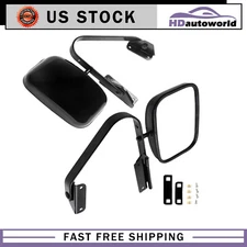 Pair Black Steel Side View Mirrors For Ford F100 F150 F250 F350 450 Truck Manual