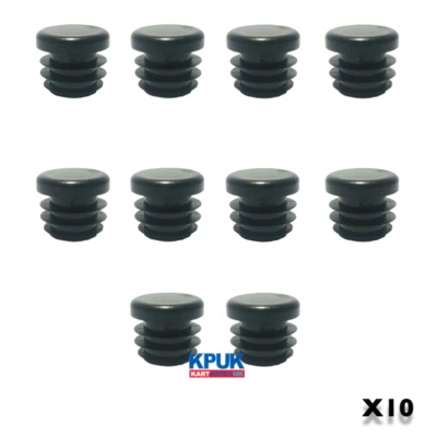 KPUK 20mm Round Blanking Plastic End Caps Tube Inserts Pack of TEN New Kart Parts UK