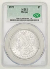 1921 Morgan Silver Dollar CAC MS62