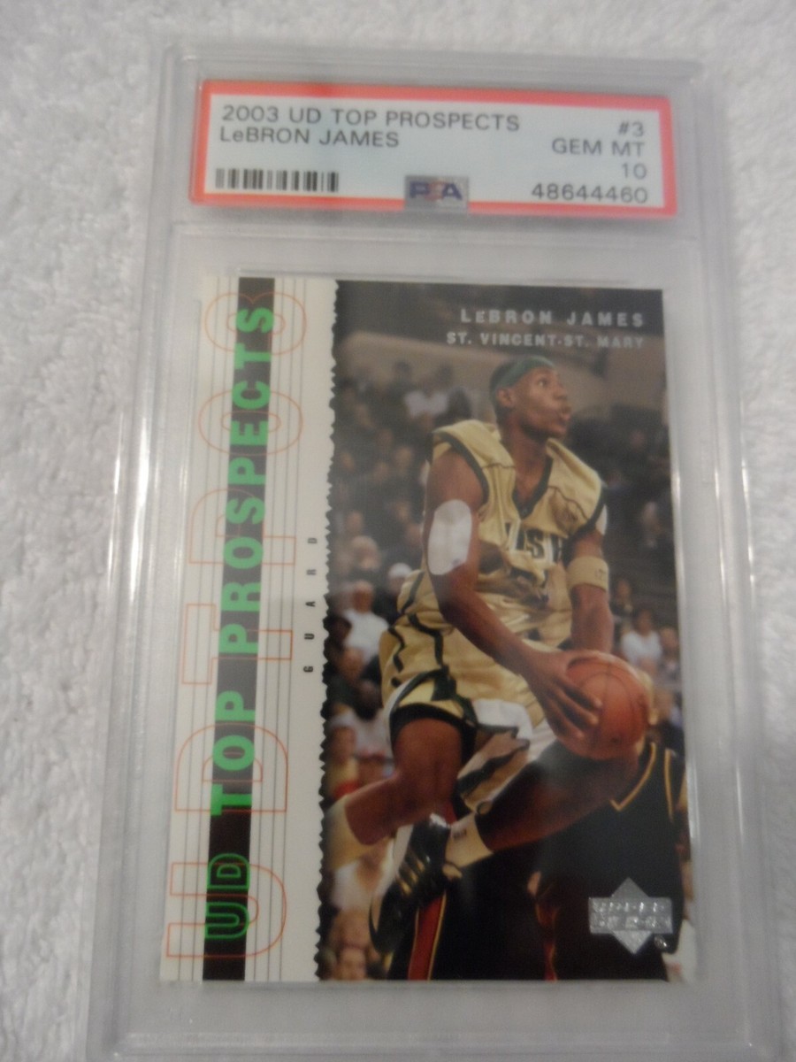 2003 Upper Deck Top Prospects Rookie RC LeBron James #3 PSA 10 GEM 