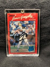 JUAN GONZALEZ Donruss Rated Rookie Autographed Card w/ COA. rookie card picture