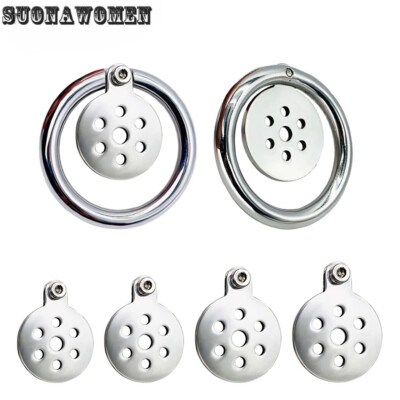 New Flat Hex Screw Chastity Lock Stainless Steel Pad Abstinence Chastity Cage