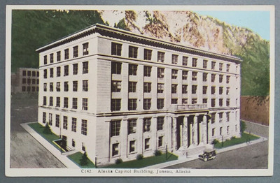 Juneau AK Alaska Capitol Building White Border Vintage Postcard