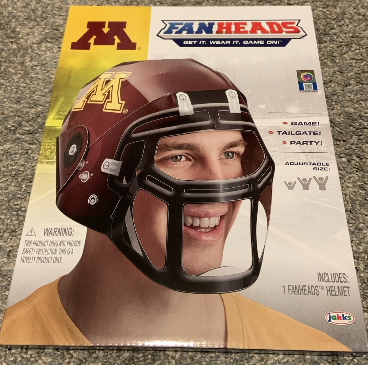 fatheads wearable football helmets Soft Shell Helmet Earned a 5 Fanheads - University Of Minnesota