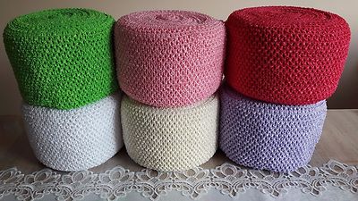 8-12  /m Tutu Elastische Band  Häkel Band 15,5 cm Breit 6 Farben Top