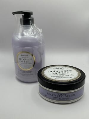 Perlier Honey Miel HONEY & HYDRANGEA Bath Cream and Body Butter DUO - NEW!