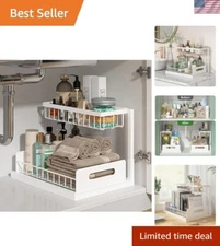 2 Tier Under Sink Organizers Storage Slide Out Kitchen Cabinet Bathroom Storage