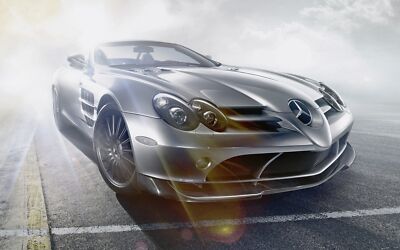 Cars mercedes benz slr mclaren 722 Desk Mat Stitched