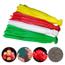 100pcs Vegetable Fruit Mesh Bags Fruit Weaving Net Sack Kitchen Storage Bags New