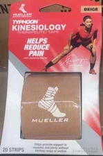 MEDICINE Mueller Typhoon Kinesiology Therapeutic Tape, Beige 20 Strips