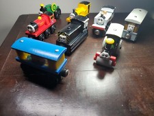 LOT OF 8 WOODEN Thomas TRAINS 2003 Toby Duncan Mike Trevor George Mavis Fearless