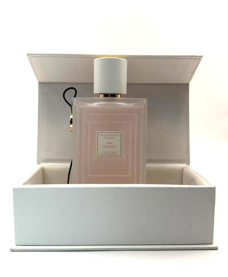 Lalique Pink Paradise 3,3 oz./100 ml Eau De Parfum Spray Novo com etiquetas frete grátis não lacrado - Imagem 2 de 2