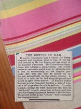 V1b Ephemera 1896 Article The Bicycle In War Ieo Kamm
