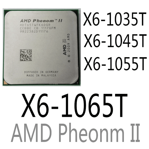 AMD Phenom II X6-1035T X6-1045T X6-1055T X6-1065T AMD CPU Procesor - Zdjęcie 1 z 6